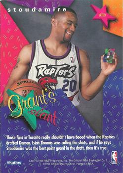 1995-96 Hoops - Grant's All-Rookies #AR9 Damon Stoudamire Back