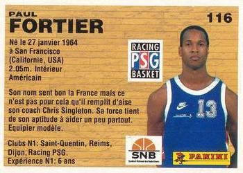 1993-94 Panini (LNB) #116 Paul Fortier Back