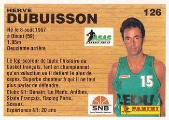 1993-94 Panini (LNB) #126 Hervé Dubuisson Back