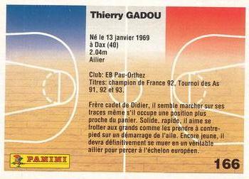 1993-94 Panini (LNB) #166 Thierry Gadou Back