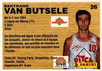 1993-94 Panini (LNB) #26 Bertrand Van Butsele Back