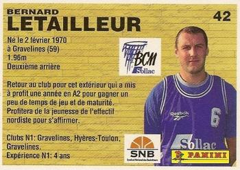1993-94 Panini (LNB) #42 Bernard Letailleur Back