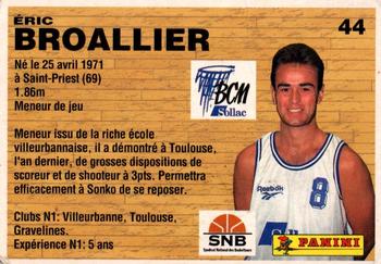 1993-94 Panini (LNB) #44 Eric Broallier Back