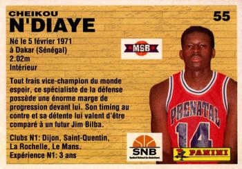 1993-94 Panini (LNB) #55 Cheikou N'Diaye Back