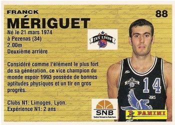 1993-94 Panini (LNB) #88 Franck Meriguet Back