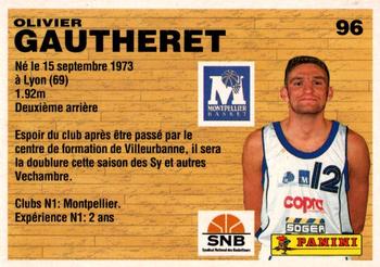 1993-94 Panini (LNB) #96 Olivier Gautheret Back
