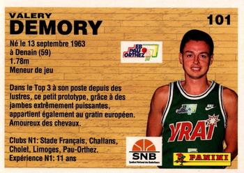 1993-94 Panini (LNB) #101 Valéry Demory Back