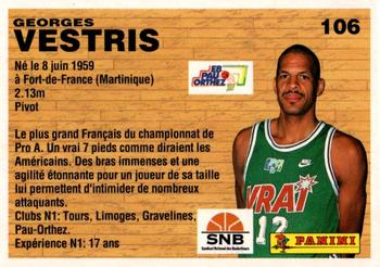 1993-94 Panini (LNB) #106 Georges Vestris Back