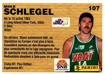 1993-94 Panini (LNB) #107 Mike Schlegel Back