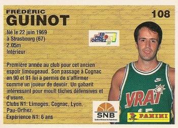 1993-94 Panini (LNB) #108 Frederic Guinot Back