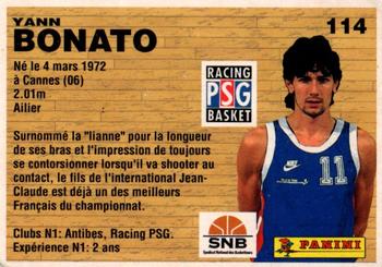1993-94 Panini (LNB) #114 Yann Bonato Back
