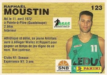 1993-94 Panini (LNB) #123 Raphael Moustin Back