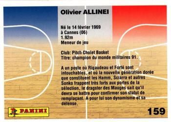 1993-94 Panini (LNB) #159 Olivier Allinei Back