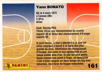 1993-94 Panini (LNB) #161 Yann Bonato Back