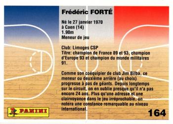 1993-94 Panini (LNB) #164 Frédéric Forte Back
