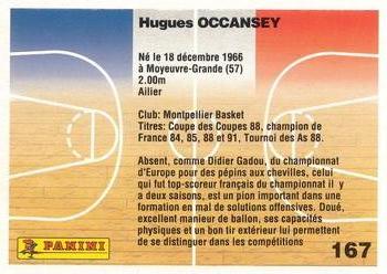 1993-94 Panini (LNB) #167 Hugues Occansey Back
