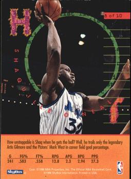 1995-96 Hoops - Hot List #8 Shaquille O'Neal Back