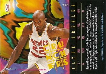 1995-96 Hoops - Number Crunchers #19 Clyde Drexler Back