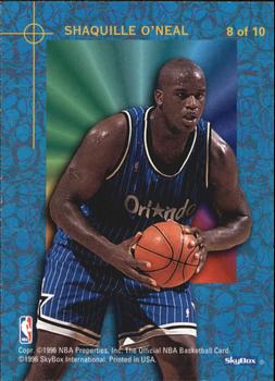 1995-96 Hoops - Power Palette #8 Shaquille O'Neal Back