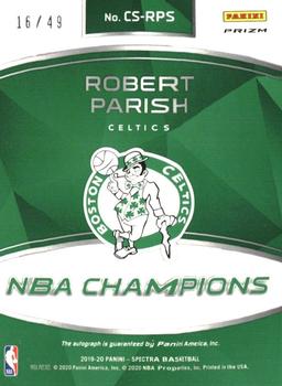 2019-20 Panini Spectra - NBA Champions Signatures #CS-RPS Robert Parish Back