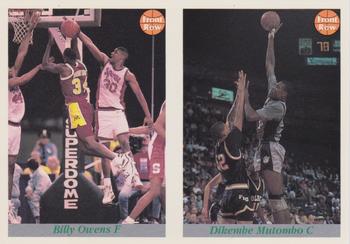 1991-92 Front Row Premier - Dual Player Promos #83 / 85 Billy Owens / Dikembe Mutombo Front