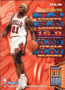 1995-96 Hoops - Slamland #SL8 Dennis Rodman Back