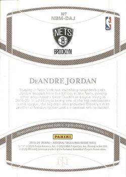 2019-20 Panini National Treasures - All-NBA Materials #NBM-DAJ DeAndre Jordan Back