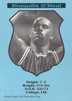 1992 Sports Journal Shaquille O'Neal (unlicensed) #NNO Shaquille O'neal Back
