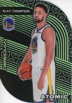 2019-20 Panini Obsidian - Atomic Electric Etch Green #22 Klay Thompson Front