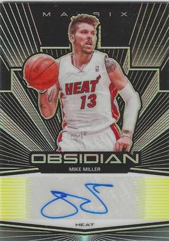 2019-20 Panini Obsidian - Matrix Autographs Electric Etch Yellow #MA-MML Mike Miller Front