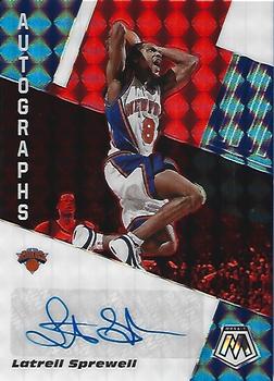 2019-20 Panini Mosaic - Autographs Mosaic Choice Fusion Red #AM-LSP Latrell Sprewell Front