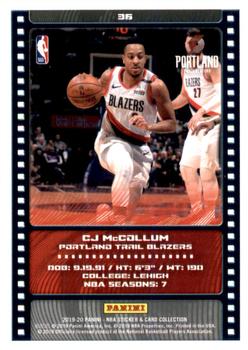 2019-20 Panini NBA Sticker and Card Collection - Limited Edition Cards #36 CJ McCollum Back
