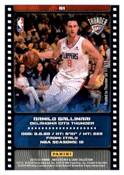 2019-20 Panini NBA Sticker and Card Collection - Limited Edition Cards #61 Danilo Gallinari Back