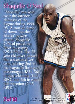 1995-96 Metal - Steel Tower #7 Shaquille O'Neal Back