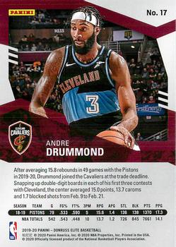2019-20 Donruss Elite #17 Andre Drummond Back