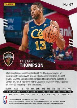 2019-20 Donruss Elite #67 Tristan Thompson Back