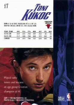 1995-96 SkyBox Premium #17 Toni Kukoc Back