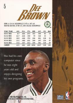 1995-96 SkyBox Premium #5 Dee Brown Back