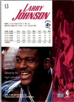 1995-96 SkyBox Premium #13 Larry Johnson Back