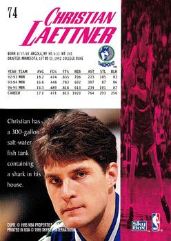 1995-96 SkyBox Premium #74 Christian Laettner Back