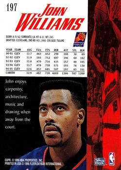 1995-96 SkyBox Premium #197 John Williams Back