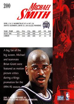 1995-96 SkyBox Premium #200 Michael Smith Back