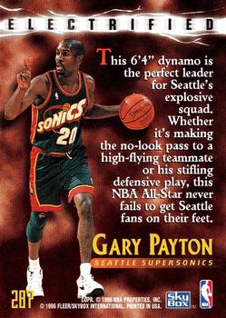 1995-96 SkyBox Premium #287 Gary Payton Back