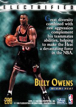 1995-96 SkyBox Premium #288 Billy Owens Back