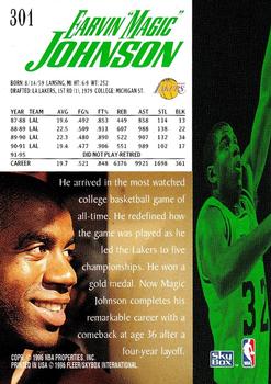 1995-96 SkyBox Premium #301 Magic Johnson Back
