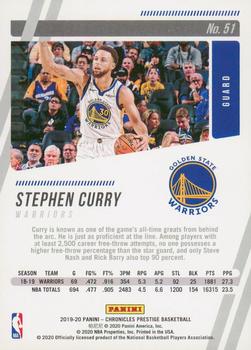 2019-20 Panini Chronicles - Green #51 Stephen Curry Back