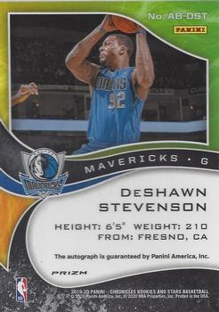 2019-20 Panini Chronicles - Airborne Signatures Red #AB-DST DeShawn Stevenson Back
