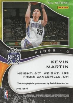 2019-20 Panini Chronicles - Airborne Signatures Red #AB-KMT Kevin Martin Back