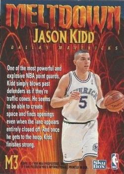 1995-96 SkyBox Premium - Meltdown #M3 Jason Kidd Back