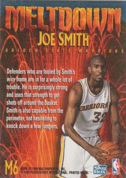 1995-96 SkyBox Premium - Meltdown #M6 Joe Smith Back